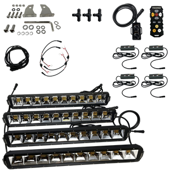 Foxpro MUDCT4KIT Mud Cutter Light Kit  Black 2810/3380/4408 Lumens White/Amber/Mixed LED                                                                                                                