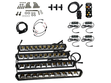 Foxpro MUDCT4KIT Mud Cutter Light Kit Black 2810/3380/4408 Lumens White/Amber/Mixed LED