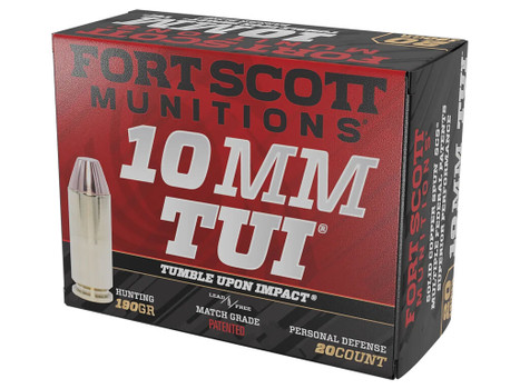 Fort Scott Munitions 10MM-190-SCV2 Claw Defense 10mm 190gr Solid Copper Spun 20 Per Box/25 Case