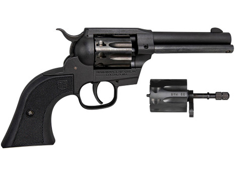 Diamondback DB0500A001 Sidekick 22 LR/22 WMR 9 Shot, 4.50" Black Cerakote Steel Barrel & Cylinder, Black Cerakote Zinc Alloy Frame Black Checkered Grips, Hammer Safety, Exposed Hammer