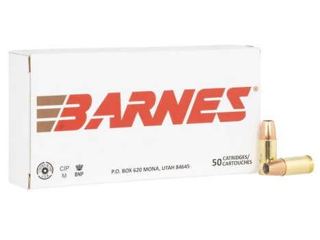 Barnes Bullets 32516 9mmLuger 124gr Sierra Jacketed Hollow Point 50 Per Box/10 Case