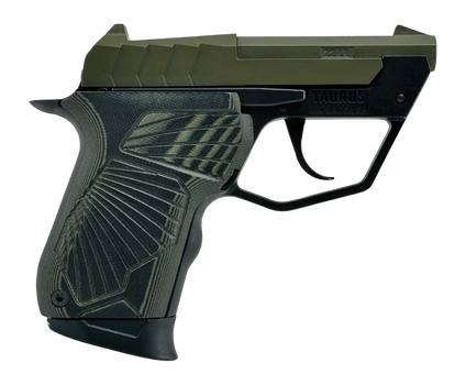 Taurus 1-22TUC13-ODG 22TUC  Micro-Compact 22 LR 9+1 2.50" OD Green Tip-Up Barrel, OD Green Cerakote Serrated Slide, Black Polymer Frame, VZ G10 Grip                                                    