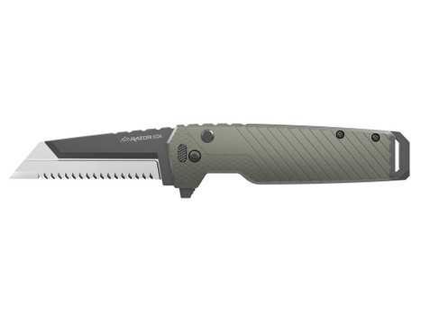 Outdoor Edge XDS430AC Razor XD4 3" Folding Serrated 420J2 SS Blade Green