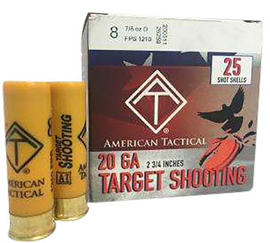 ATI  Target Load  20Gauge 2.75" 7/8oz 8Shot 25 Per Box/10 Case                                                                                                                                          