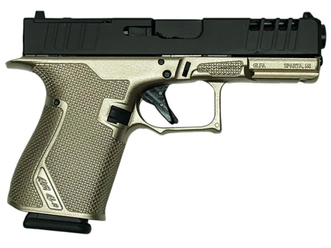 Great Lakes Firearms GL19GPLT Striker Compact Frame 9mm Luger 15+1 4" Black Nitride Barrel, Optic Cut/Serrated/Window Cut Slide, Polymer Frame, RMR Footprint, Ambidextrous