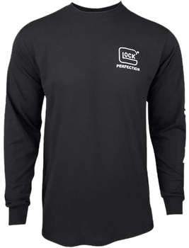 Glock AP96103 Perfection Long Sleeve Tee Black Pre-Shrunk Cotton Long Sleeve 3XL                                                                                                                        