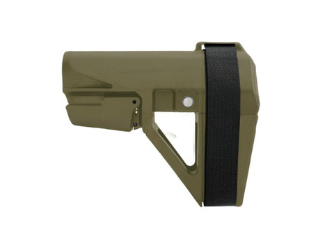 SB Tactical SBA5X07SB SBA5 Stabilizing Brace Ranger Green Polymer Adj 5 Position, 10.25" OAL Includes Sling Strap