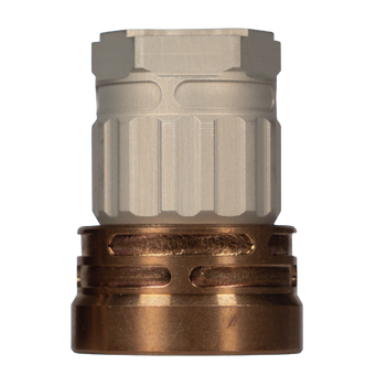 Q LLC ACCE9MOUNTTRILUGCLEAR Erect9r Three-Way Mount 9mm Aluminum/Stainless Steel Clear Hardcoat Anodized Tan                                                                                            