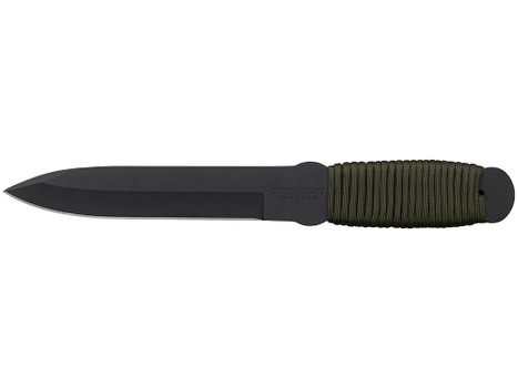 Cold Steel 80TFTC True Flight Thrower 6.75" Fixed Spear Point Plain Black 1055 Carbon Steel Blade/Paracord Wrap OD Handle