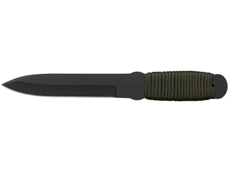 Cold Steel 80TFTC True Flight Thrower 6.75" Fixed Spear Point Plain Black 1055 Carbon Steel Blade/Paracord Wrap OD Handle