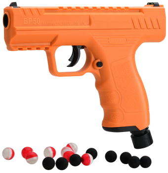 Beeman 6053 Projectile Launcher Combo Orange CO2 50 Cal, 8 Pepper Balls, 8 Steel Balls                                                                                                                  