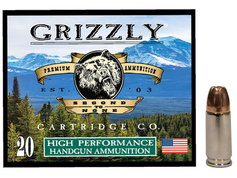 Grizzly Ammo GC9MM19mm Luger 115gr Jacketed Hollow Point 20 Per Box/10 Case