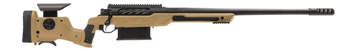 Cadex Inc CDXBMGQUA5029HI20I1J5N BMG Quake  50 BMG 3+1 29" Black DLC Match Grade Threaded Barrel, Black DLC Receiver w/Picatinny Rail, Adj Cheek Piece & LOP Hybrid Tan Polymer Stock                   
