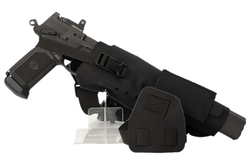 Cole-tac VWX102 Varmint Wrangler XL Pistol Holder Chest Black Left Hand                                                                                                                                 