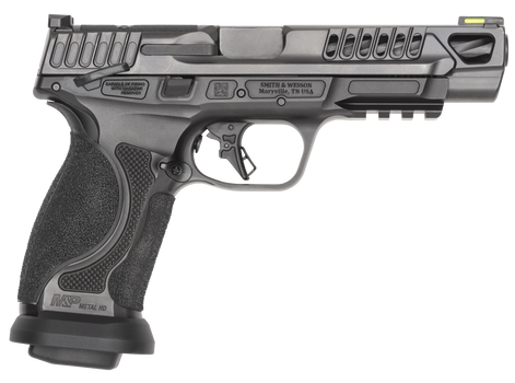 Smith & Wesson 14071 M&P M2.0 Competitor HD 9mm Luger 10+1 5" Overall Black Armornite Stainless Steel Spiral Fluted Barrel, Lightening Cut/Optic Ready/Serrated Slide & Stainless Steel Frame w/Picatinn