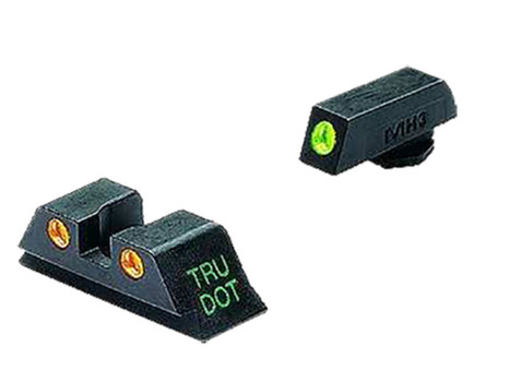 Meprolight USA 102223301 Tru-Dot Sight Set Green Tritium Front/Orange Tritium Rear, Compatible w/Glock 10mm/45 ACP