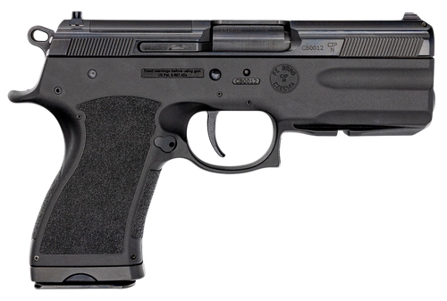 FK Brno US TMTPSDC PSD  Compact Frame 7.5 FK 14+1 4.30" Black Nitride Tilting Steel Barrel, Dark Gray Nitride Steel Optic Cut/Serrated Slide, Black Polymer Frame w/Accessory Rail, Textured Grip       