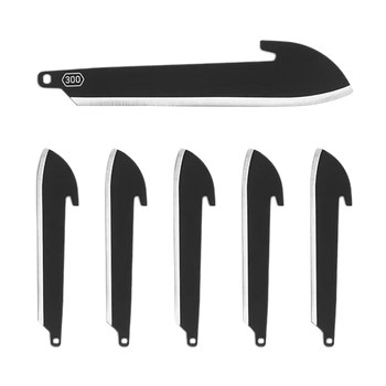 Outdoor Edge RRSF30K6C   3" Sheepsfoot Plain Black Oxide 420J2 SS Blade 6 Blades                                                                                                                        