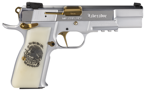 Girsan 391455 MCP 35 Liberador 9mm Luger, OPS with Accessory Rail, Gold Controls, Pearl Engraved Grips                                                                                                  