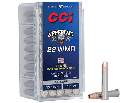 CCI 22WMRUP Uppercut 22WMR 40gr Jacketed Hollow Point 50 Per Box/40 Case