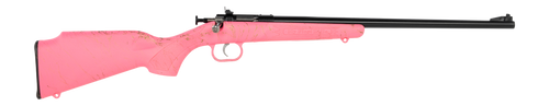 Crickett KSA2341 My First Rifle Gen2 22 LR 1rd 16.13" Blued Single Shot Barrel, Drilled & Tapped Receiver, Pink w/Gold Webbing Fixed Synthetic Stock                                                    