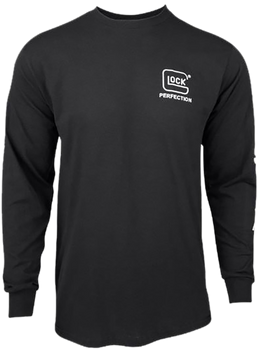 Glock AP96100 Perfection Long Sleeve Tee Black Pre-Shrunk Cotton Long Sleeve Large                                                                                                                      
