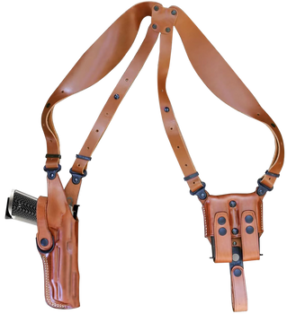 1791 Gunleather NSS2.1CBRVR  Optic Ready Shoulder Vertical Brown Fits Glock 17 Right Hand                                                                                                               