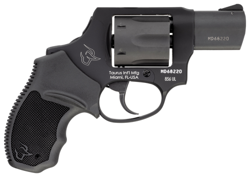 Taurus 2-856021ULCH 856 Ultra-Lite 38 Special +P 6rd 2" Matte Black Carbon Steel Cylinder & Barrel Matte Black Anodized Aluminum Frame Black Rubber Grip (Concealed Hammer)                             