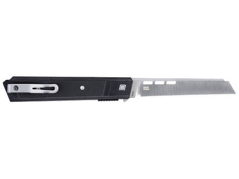 CRKT 3840 Zephyr 3.22" Folding Sheepsfoot Plain Satin D2 Steel Blade, Black Textured G10 Handle