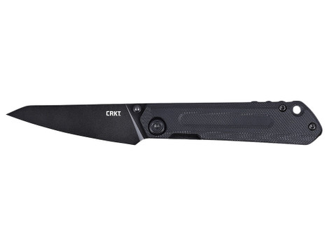 CRKT 2670 Straight EDC Compact 2.60" Folding Wharncliffe Plain Black Oxide D2 Steel Blade, Black G10 Handle