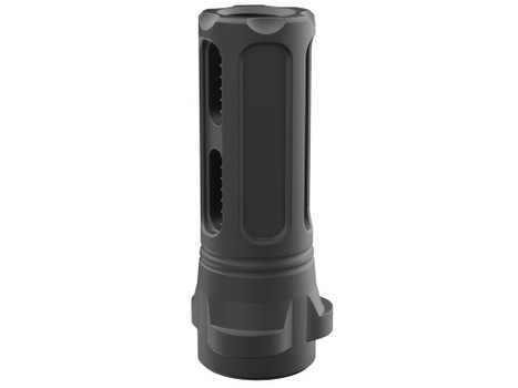 Breek Arms BRK4323 Sentinel Caged Flash Hider Black Nitride Steel 1/2"x28 Threads 9mmLuger Compatible w/ Breek-LOK 3QD