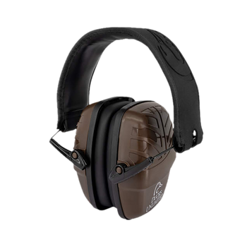 Radians DULOHPBRNBX Low Profile Earmuff Over the Head Brown                                                                                                                                             