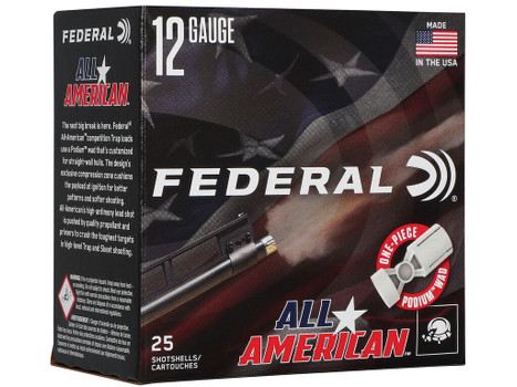 Federal FAA12L175 All-American 12Gauge 2.75" 1oz 7.5Shot 25 Per Box/10 Case