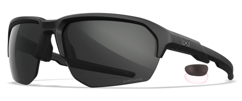 Wiley X CHJKL01 Jakl  M/L Grey/Clear Lens Matte Black Frame                                                                                                                                             
