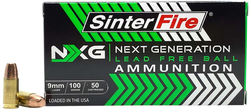 SinterFire Inc SF9100NXGLF9mm Luger 100gr 50 Per Box/20 Case                                                                                                                                            