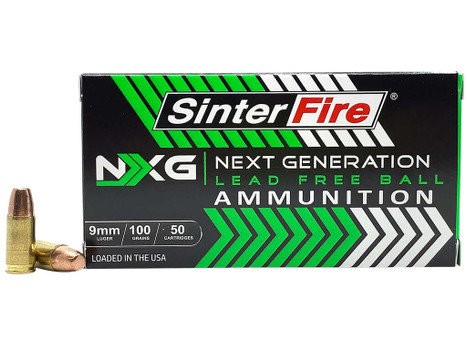 SinterFire Inc SF9100NXGLF9mm Luger 100gr 50 Per Box/20 Case