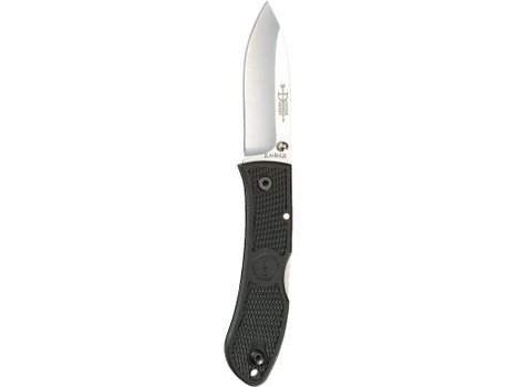 Ka-Bar 4062 Dozier Hunter 3" Folding Drop Point Plain AUS-8A SS Blade, Black Zytel Handle, Includes Pocket Clip