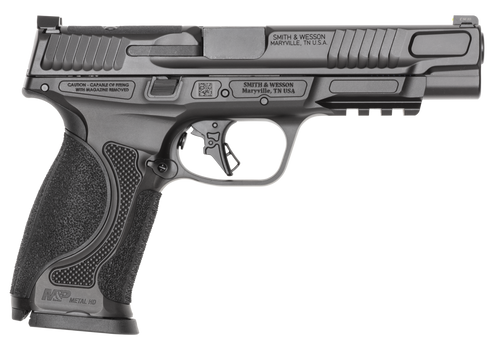 Smith & Wesson 14670 M&P M2.0 Metal 9mm Luger 17+1 5" Black Armornite Stainless Steel Barrel & Optic Ready/Serrated Slide, Black Armornite Stainless Steel Frame w/Picatinny Rail, Interchangeable Palms