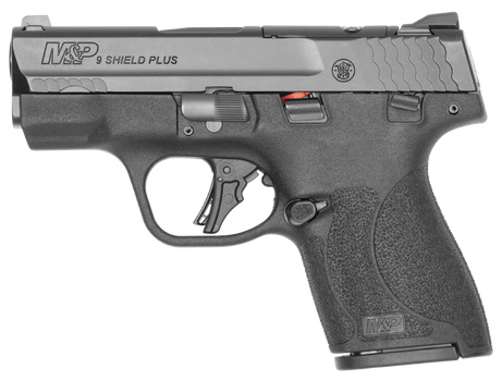 Smith & Wesson 14280 M&P9 Shield Plus Micro-Compact 9mm Luger 10+1 3.10" Black Armornite Stainless Steel Barrel & Optic Ready/Serrated Slide, Black Polymer Frame, Black Textured Grip                  