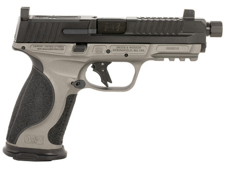 Ed Brown MPFTACT Fueled M&P Tactical 9mm Luger 19+1 4.75" Black Nitride Match Grade Threaded Barrel, Black Nitride Optic Cut/Serrated Stainless Steel Slide