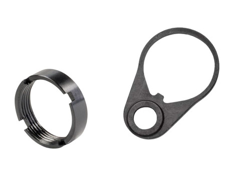 White Label Armory WLA-BUF-7007-01 Quick Detach End Plate Kit Black Aluminum/Steel AR-15