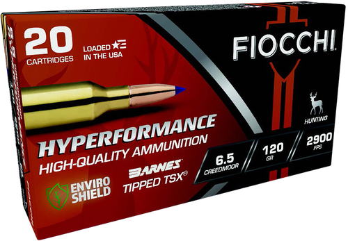 Fiocchi 65CMTTSX Hyperformance  6.5Creedmoor 120gr Barnes Tipped TSX 20 Per Box/10 Case                                                                                                                 