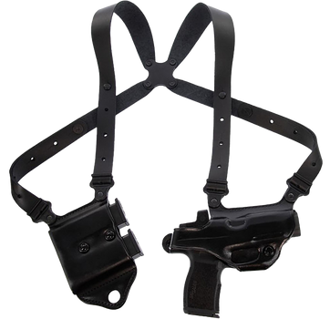Galco MCII894RB Miami Classic II Shoulder System Shoulder Fits Chest Up To 56"/Sig P365 X Macro Black Steerhide  Right Hand                                                                             