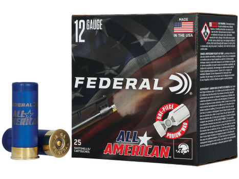 Federal FAA12H75 All-American 12Gauge 2.75" 1 1/8oz 7.5Shot 25 Per Box/10 Case