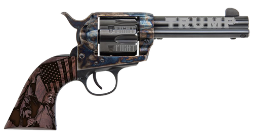 Traditions SAT73002FT 1873 Trump-Fight 45 Long Colt 6 Shot 4.75" Blued "Trump" w/Engraved Barrel, "Fight" Engraved Cylinder, Color Case Hardened Steel Frame, Walnut w/Trump Design Grip, Exposed Hammer