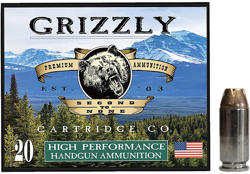 Grizzly Ammo GC4SW4   40S&W 180gr Jacketed Hollow Point 20 Per Box/10 Case                                                                                                                              
