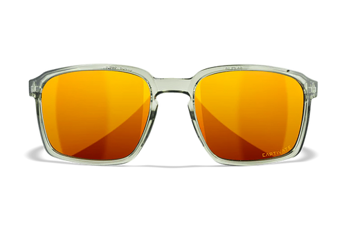 Wiley X AC6ALF04 Alfa  M/L Bronze Mirror Lens Polycarbonate Gloss Crystal Light Olive Frame                                                                                                             