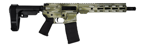 Shark Coast Tactical SCC07107ANOD-P Anime-15 5.56 NATO 30+1 10.50" Black Nitride Threaded Barrel, Aluminum Receiver w/Picatinny Rail, M-LOK Handguard, Polymer SB Tactical SBA3 Brace, Magpul MOE Grip, 