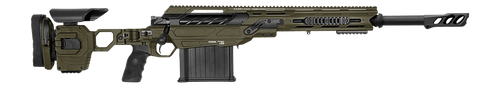 Cadex Inc CDX50DUAL50206BR20I2J5 CDX-50 Tremor 50 BMG 5+1 20.60" Black DLC Match Grade Threaded Barrel, Black DLC Aluminum Receiver w/Picatinny Rail, Adjustable Folding OD Green Stock, Black Polymer G