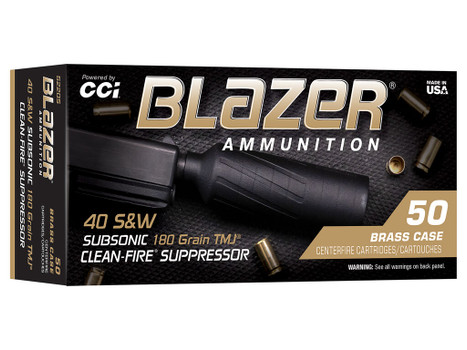 CCI 5220S Blazer 40S&W 180gr Total Metal Jacket 50/Box